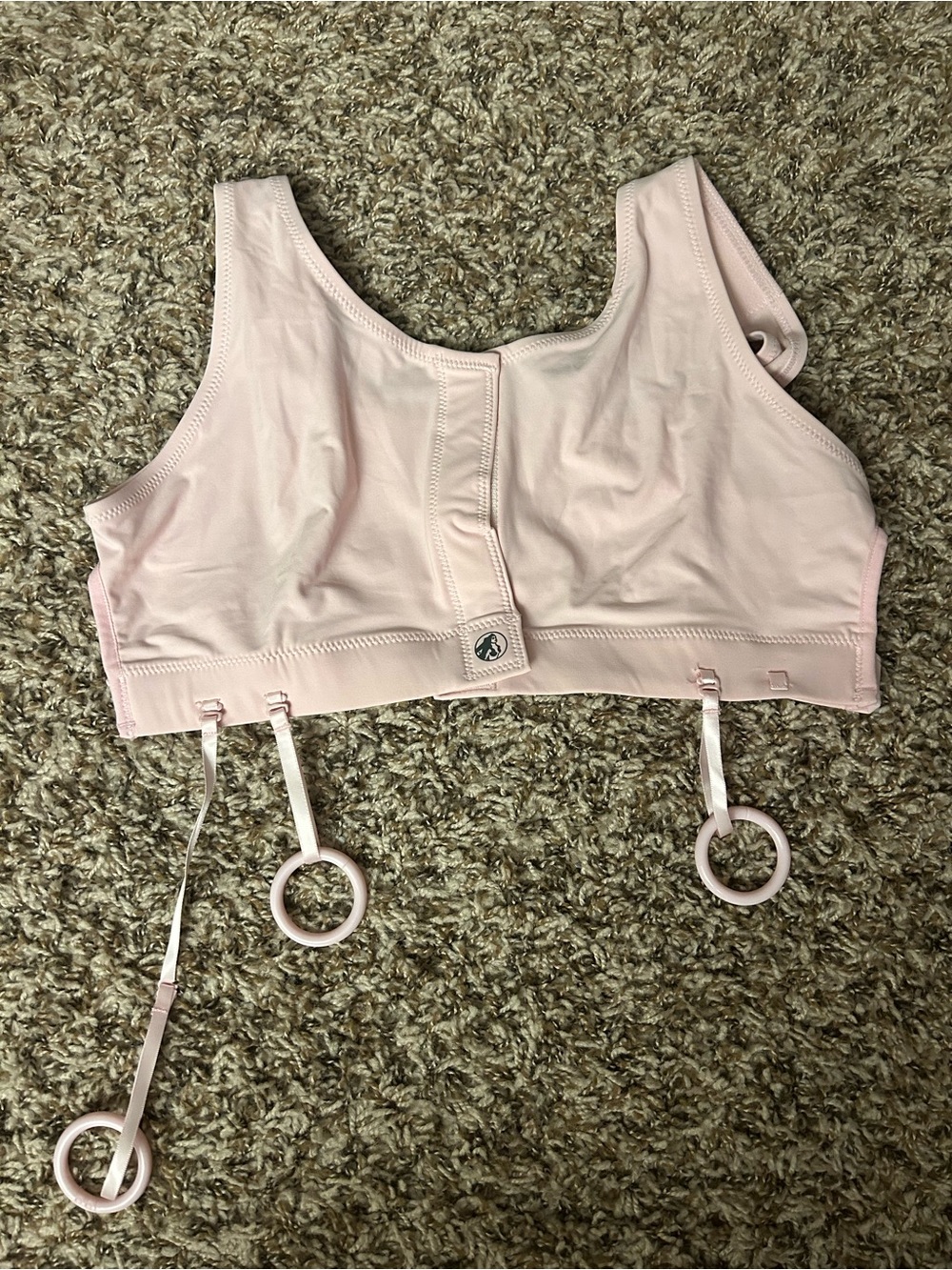 Masthead Elizabeth Light Pink Front-Closure Post-Surgery Bra with Garment Clips